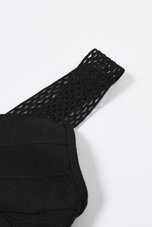 Fringe Contour Midi Bandage Dress