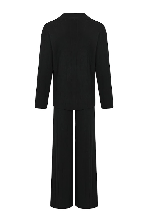 Rib Knit Pullover and Pants Set