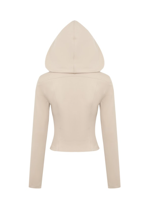 Zip Up Knit Hoodie