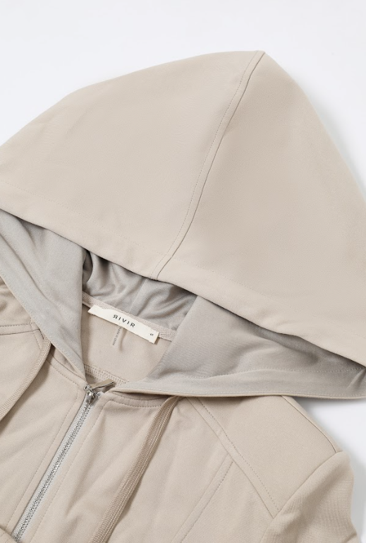 Zip Up Knit Hoodie