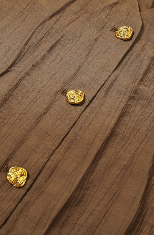 The Ember V-Neck Woven Long Sleeve Top