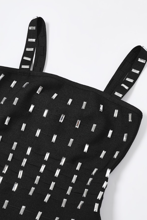 Crystal Circuit Bandage Maxi Dress