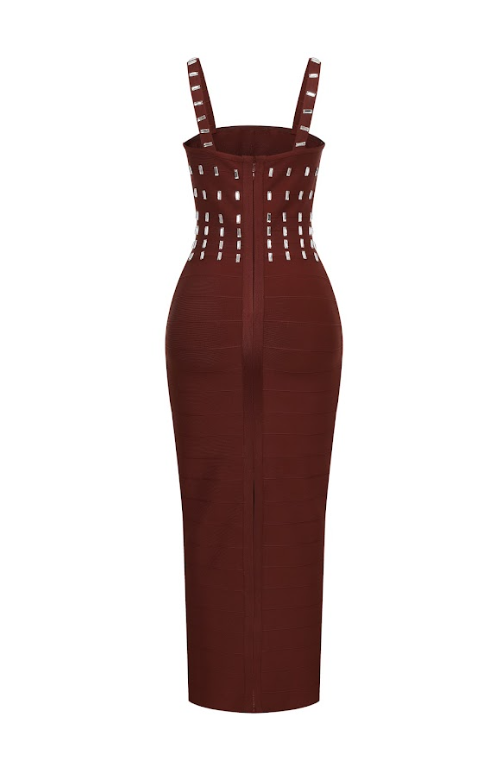 Crystal Circuit Bandage Maxi Dress