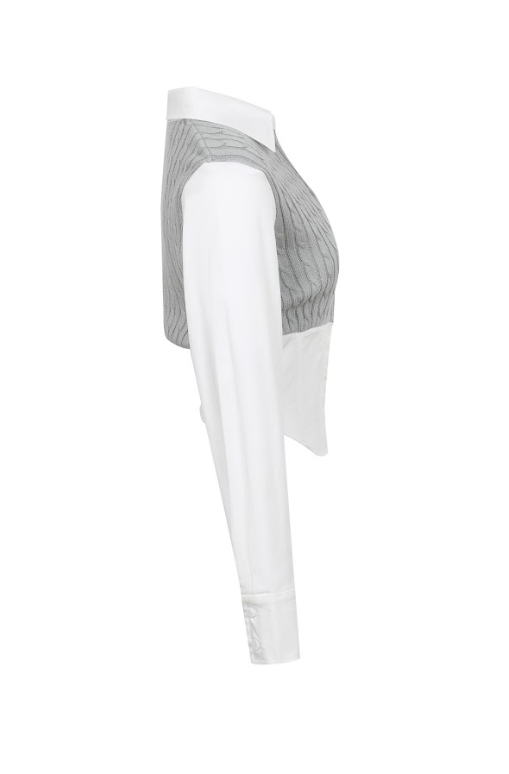 Poplin Knit Corset Shirt