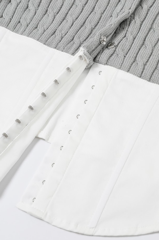 Poplin Knit Corset Shirt