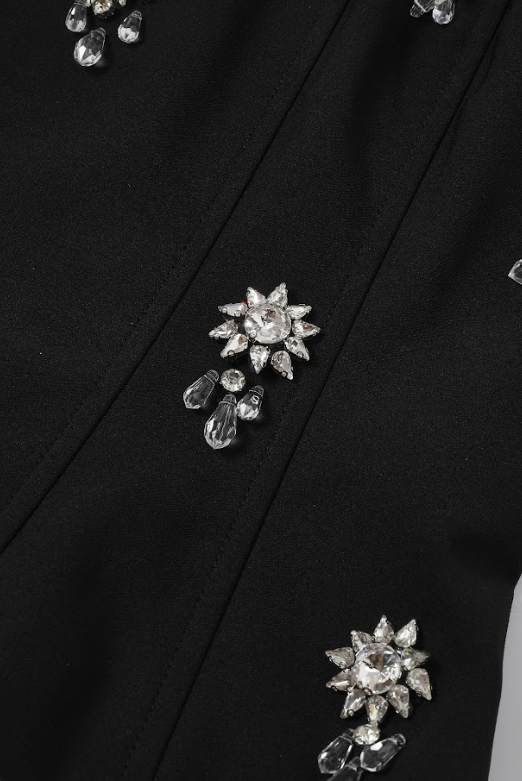 The Cascade Embellished Woven Gem Corset Top