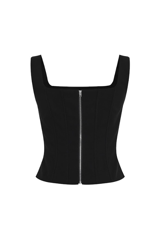 The Cascade Embellished Woven Gem Corset Top