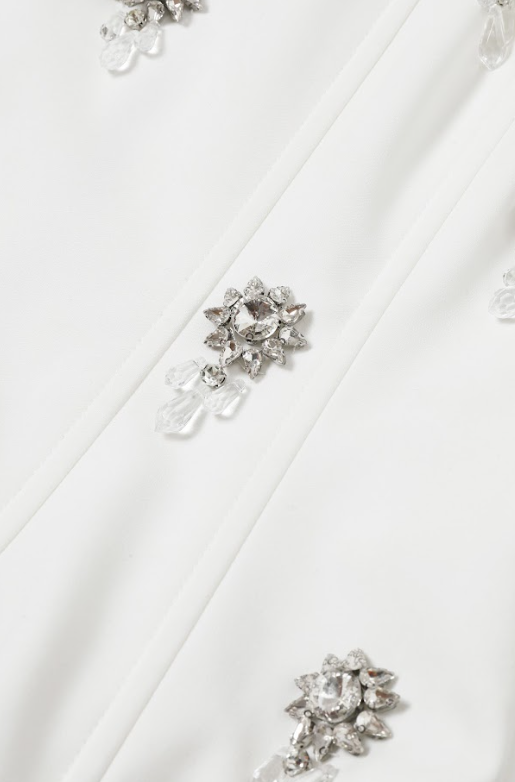 The Cascade Embellished Woven Gem Corset Top