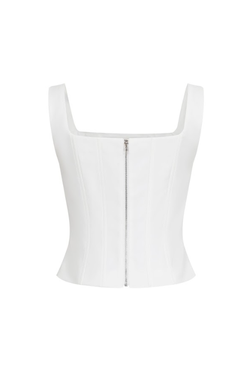 The Cascade Embellished Woven Gem Corset Top