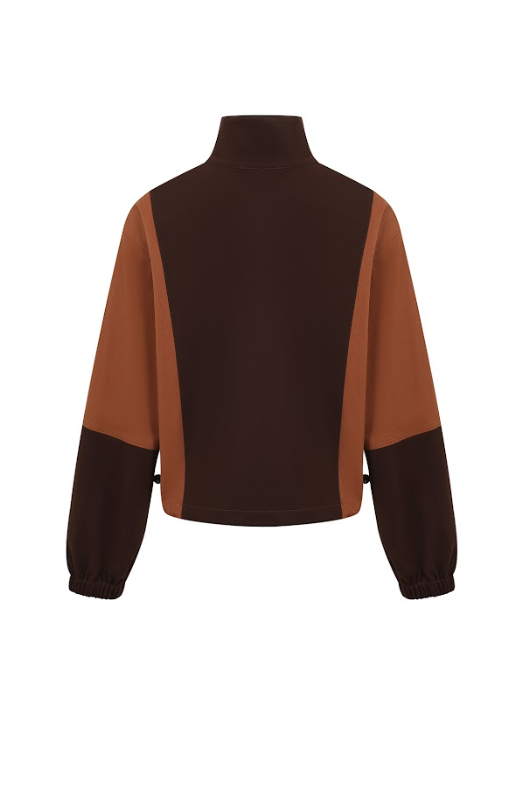 Knit Woven Mix Sporty SweatShirt