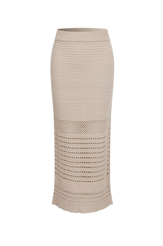 Crochet Lurex Knit Skirt