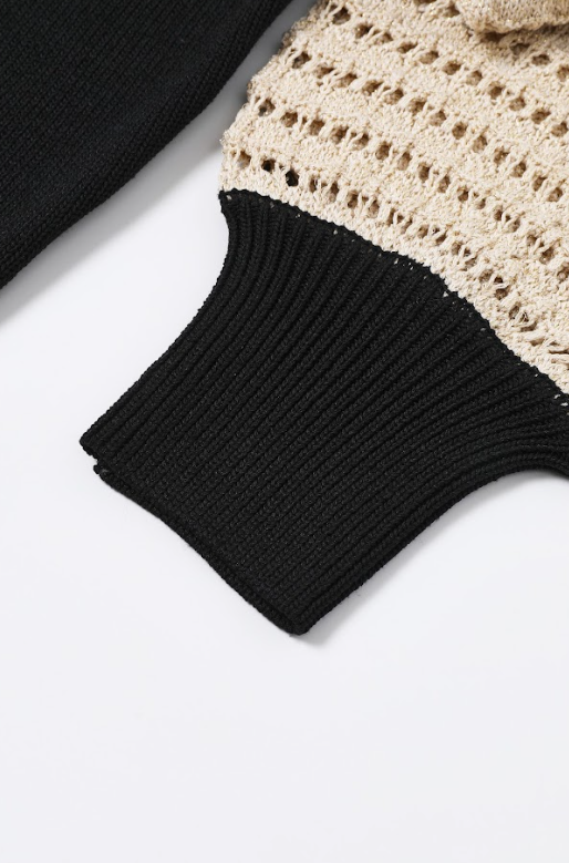 Metallic Knit Contrast Top