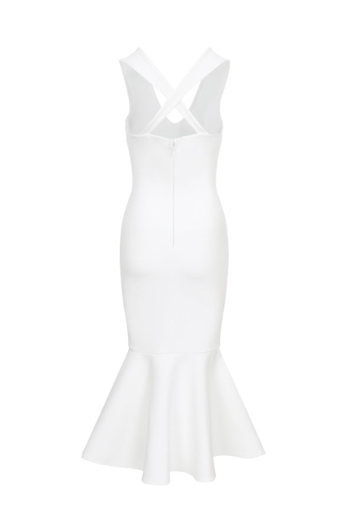 Sculpted Crossback Mermaid Dress