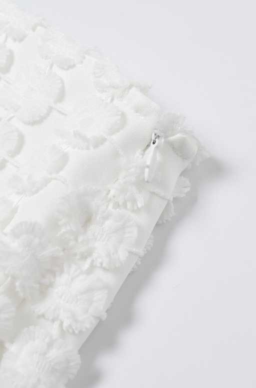 Kaia Woven Lace Fringe Detail Skirt