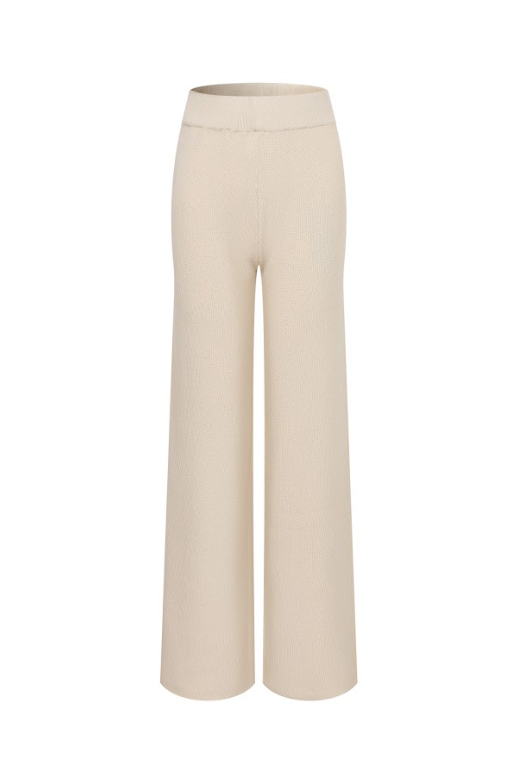 Cashmere Canvas Sleeveless Knit Vest & Pants Set