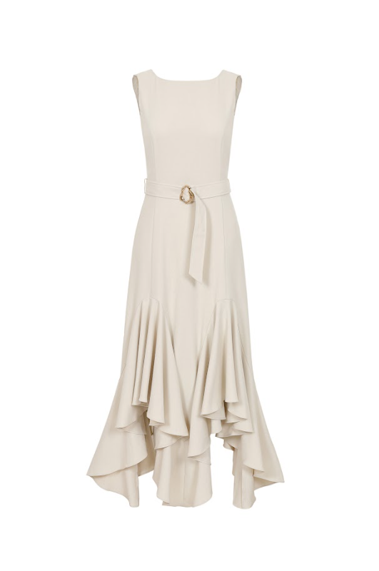Super Ruffled Midi Dress