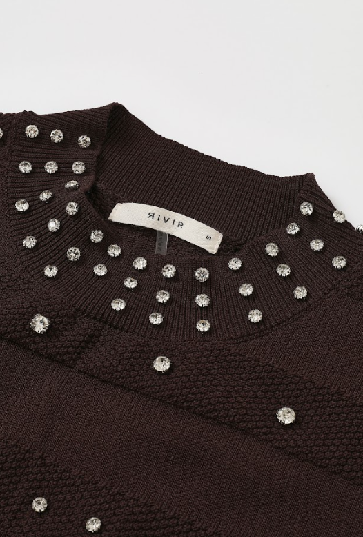 Studded Midi Knit Dress
