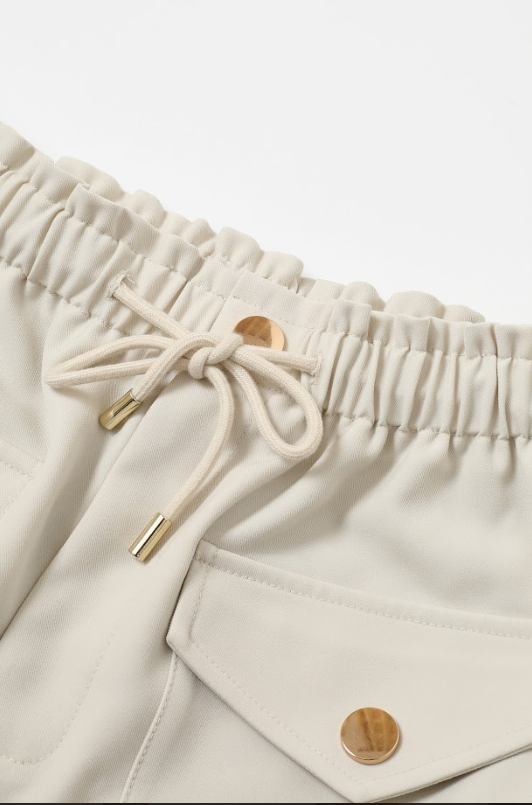 Utilitarian Twill Wide Pants