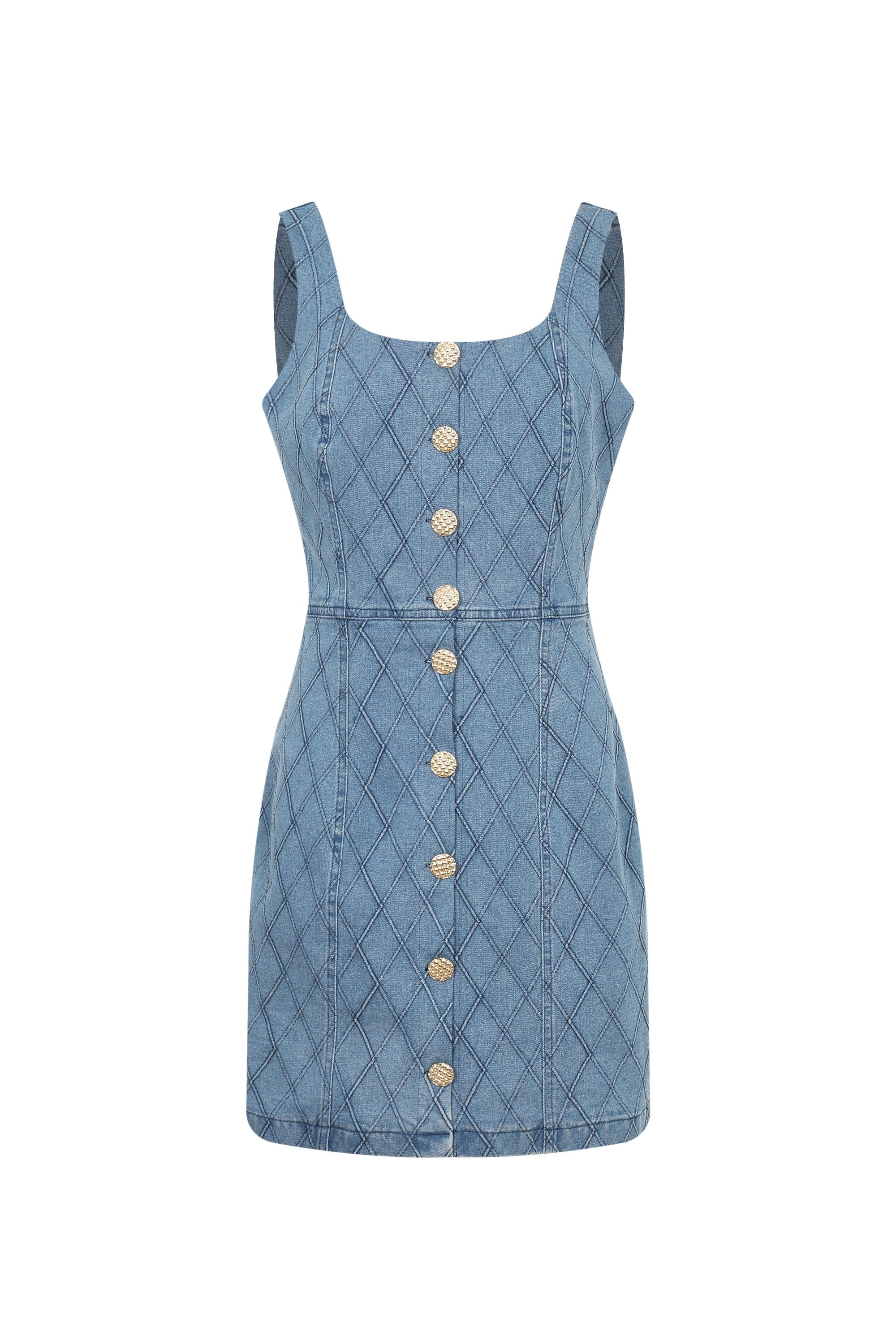 Quilted Denim Charm Dress