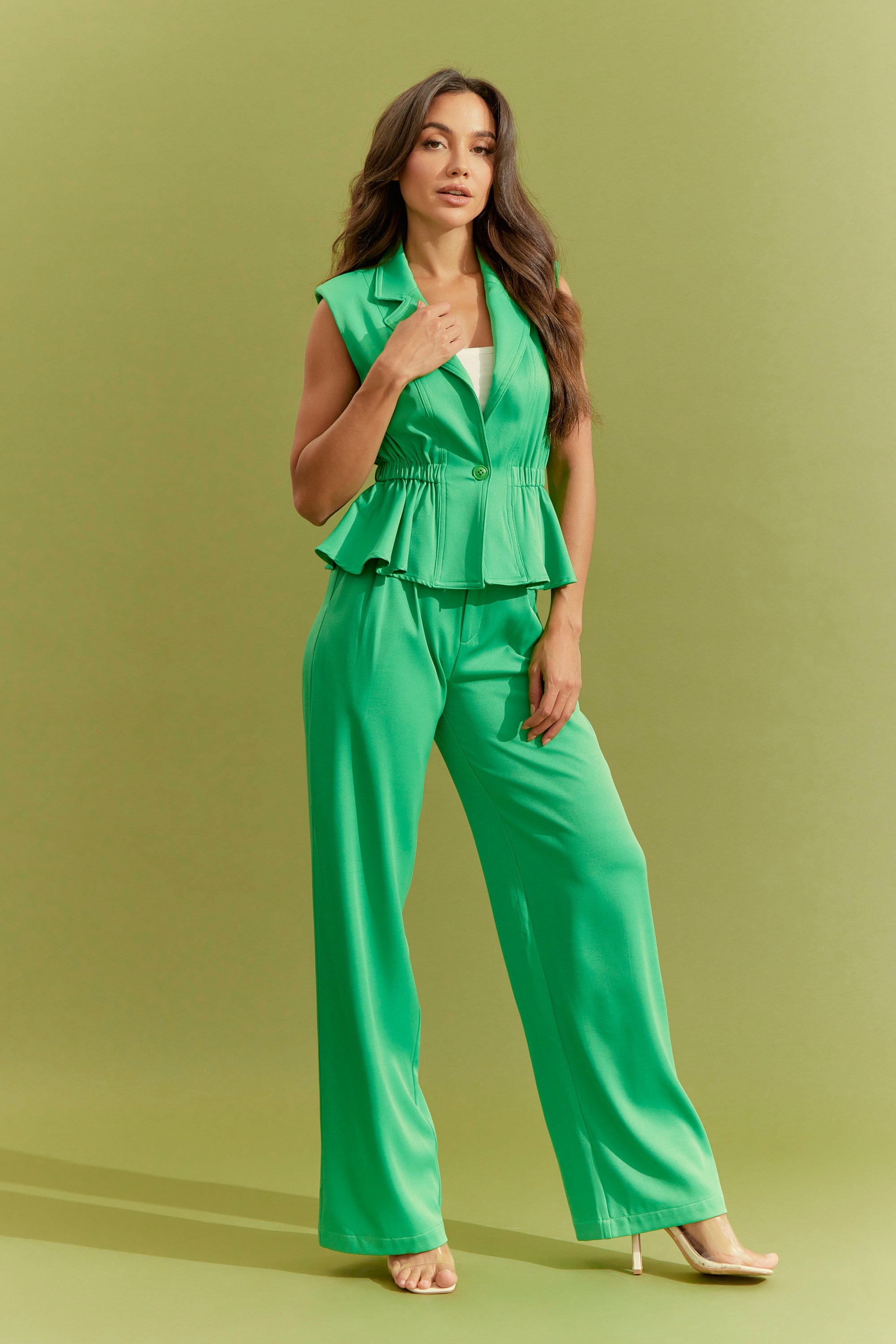 Woven Vest and Pant Set