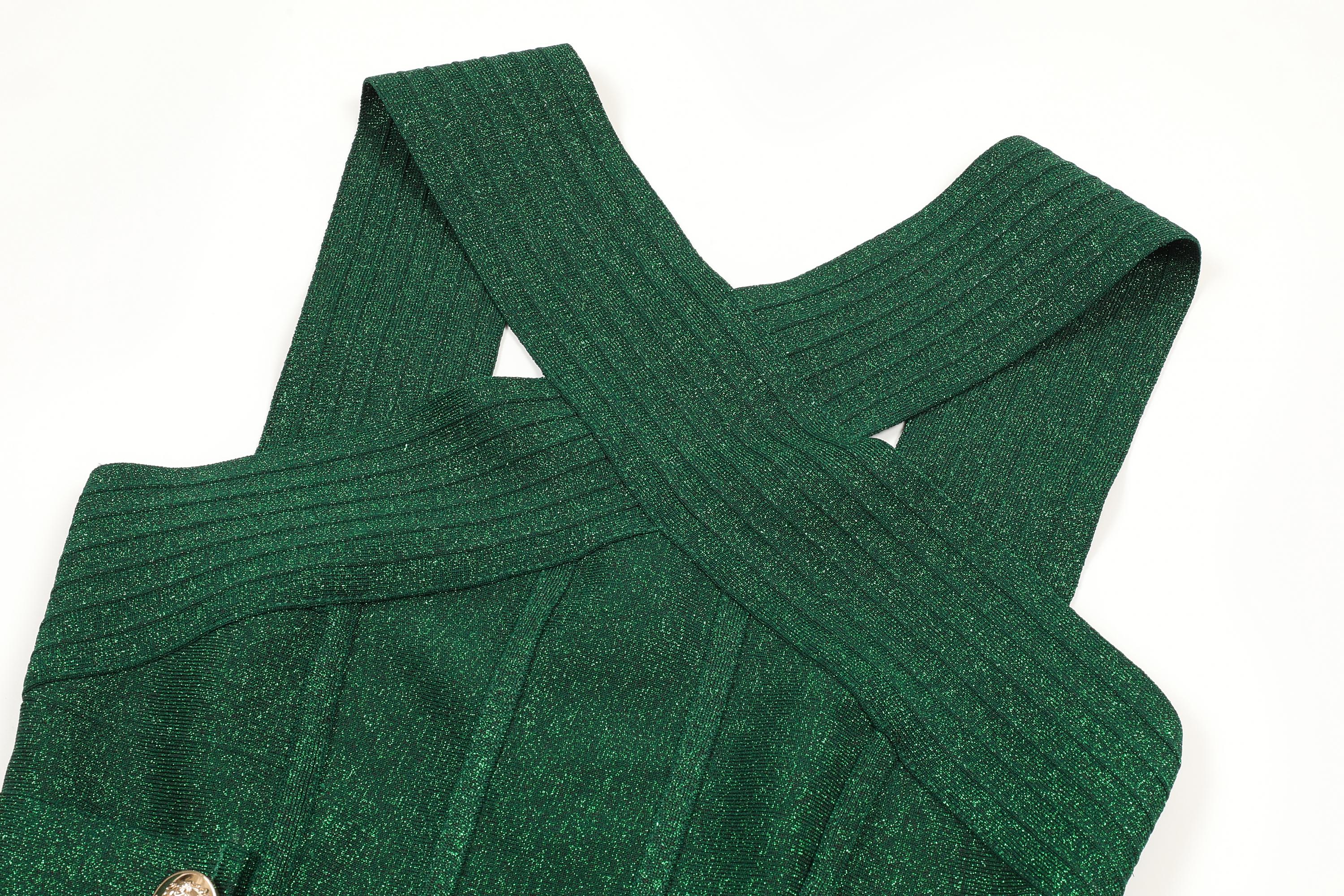 Runway Luxe Metallic Bandage Dress