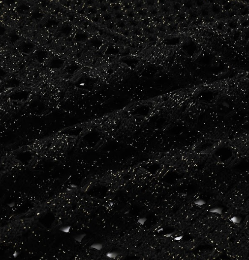 Crochet Lurex Knit Skirt