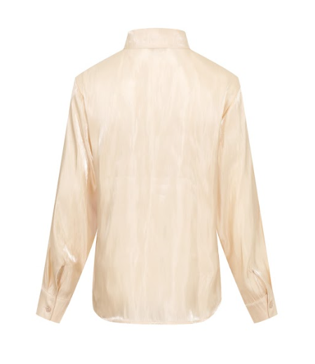 Yoryu Chiffon Shirt With Wave Texture Applique