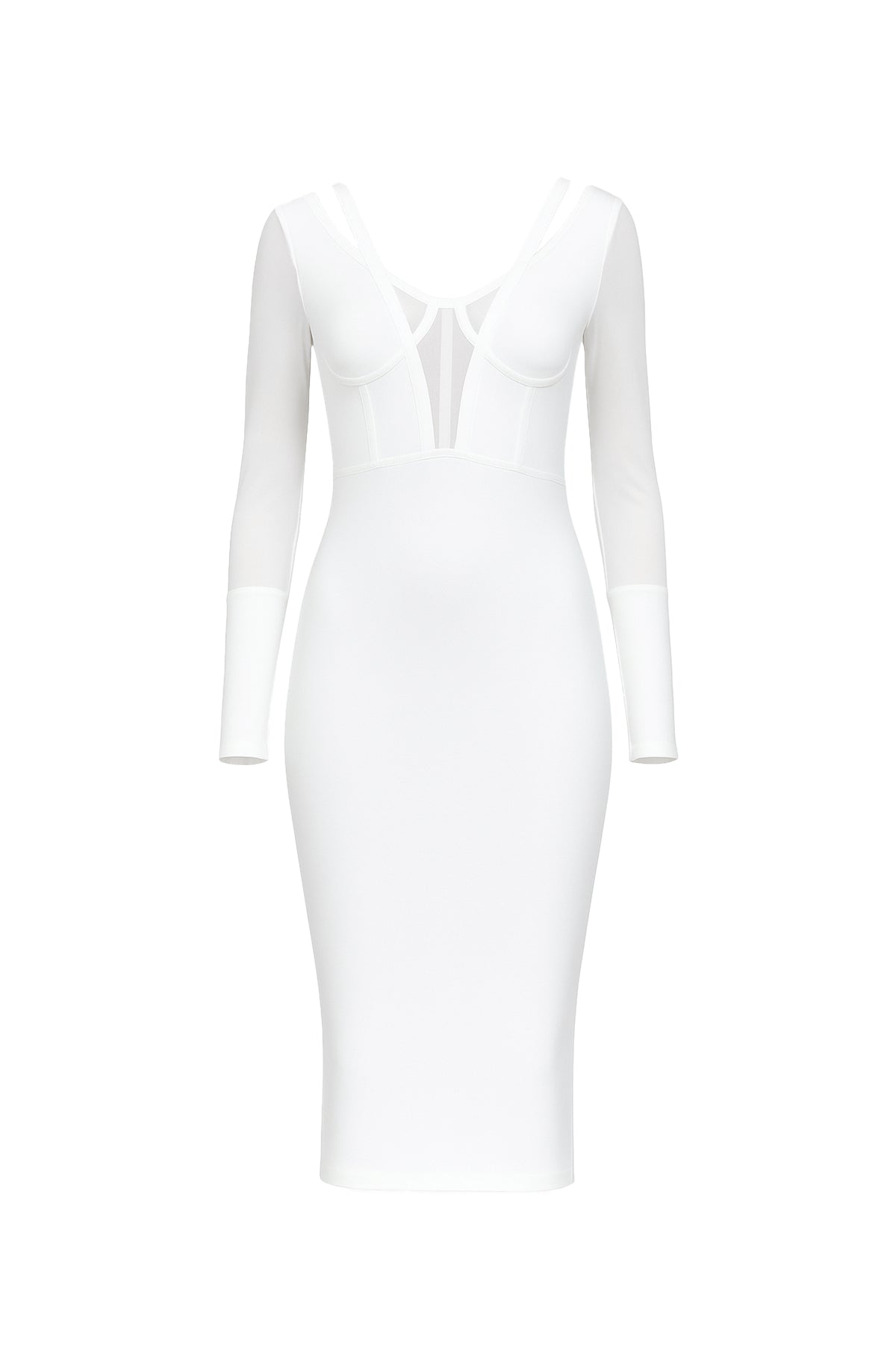 Bandaged Mesh Bodycon Dress