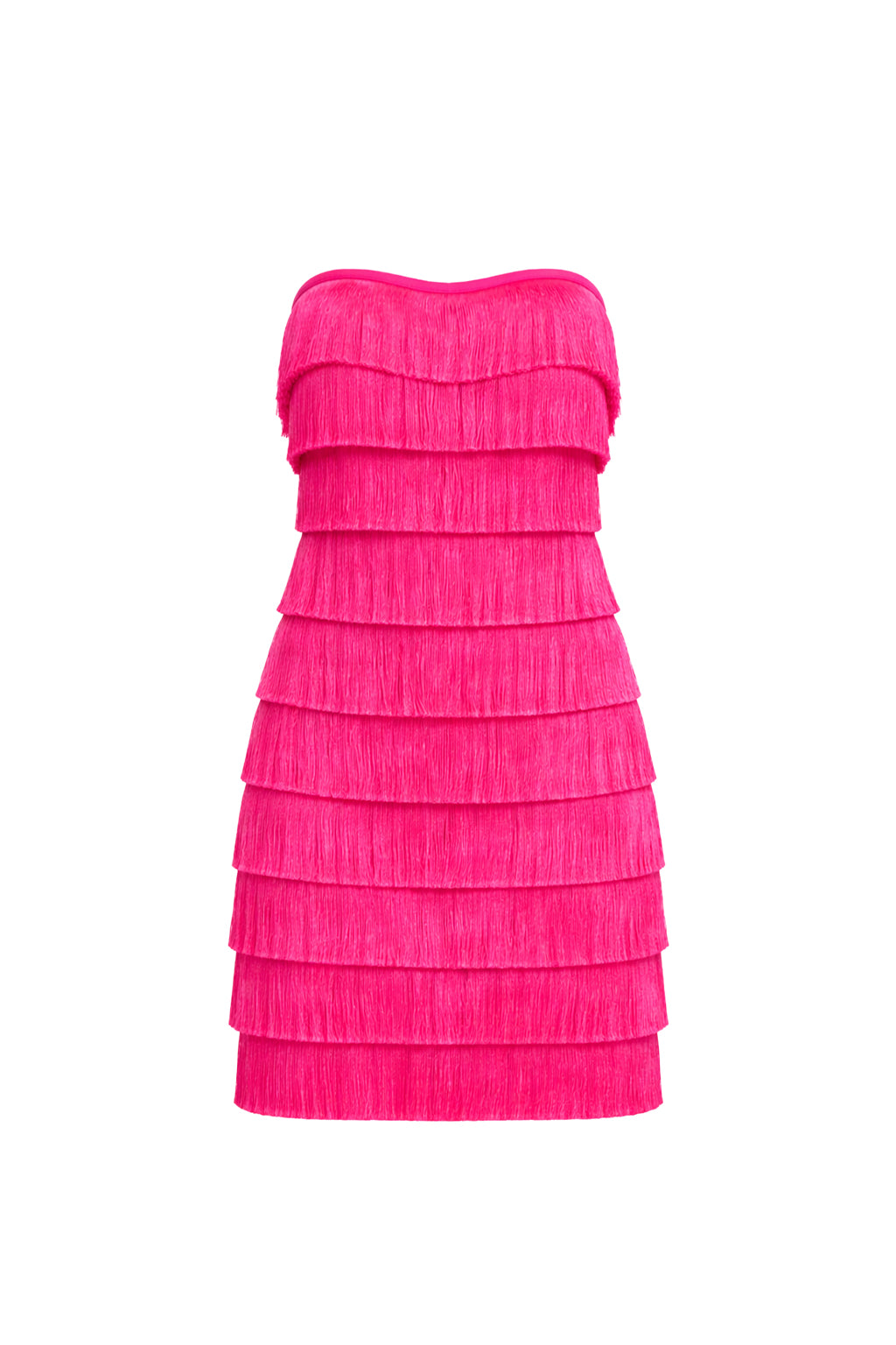 Layered Fringe Tube Dress