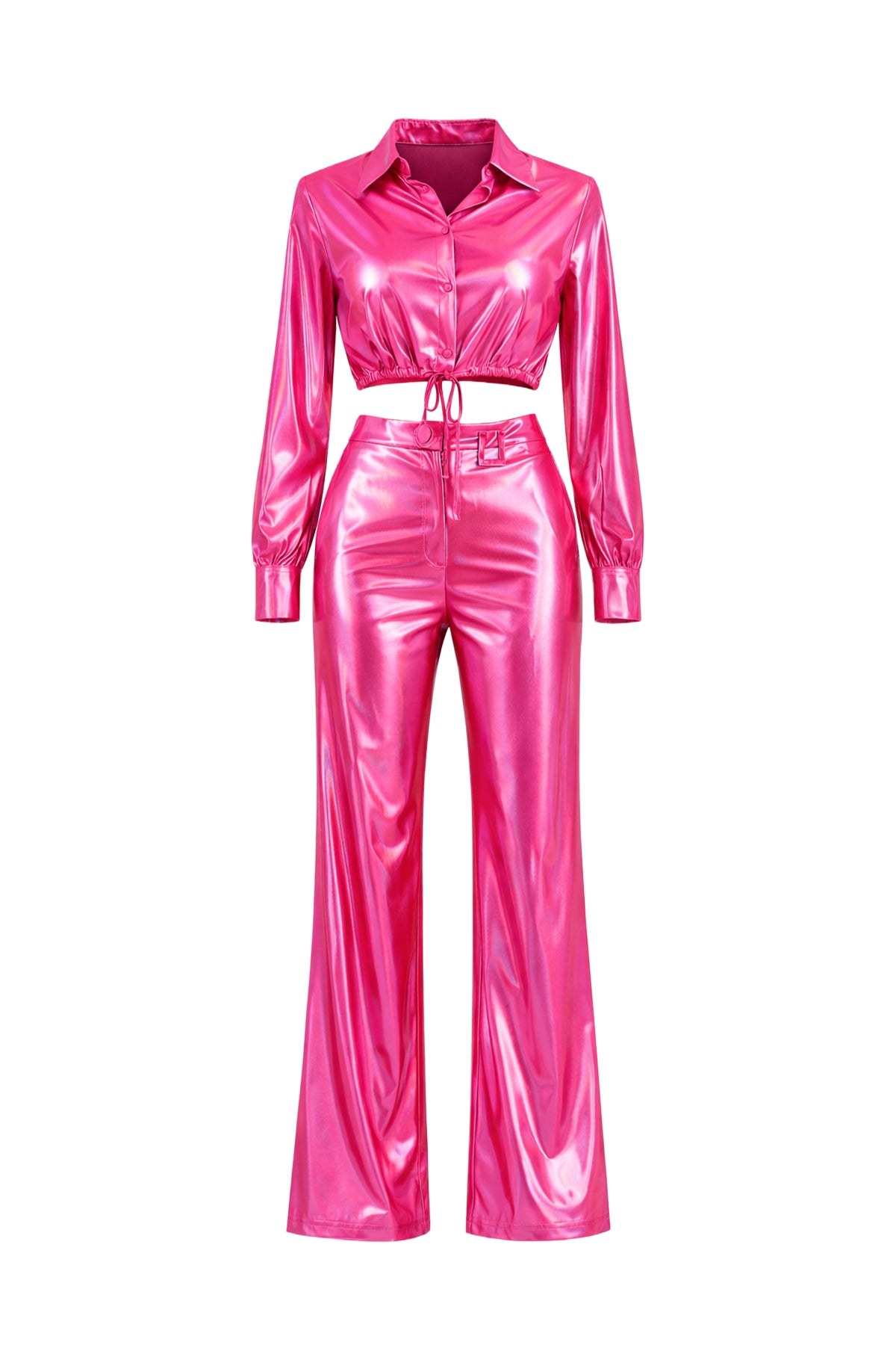Cropped Dolman Long Sleeve Top and Pants Set