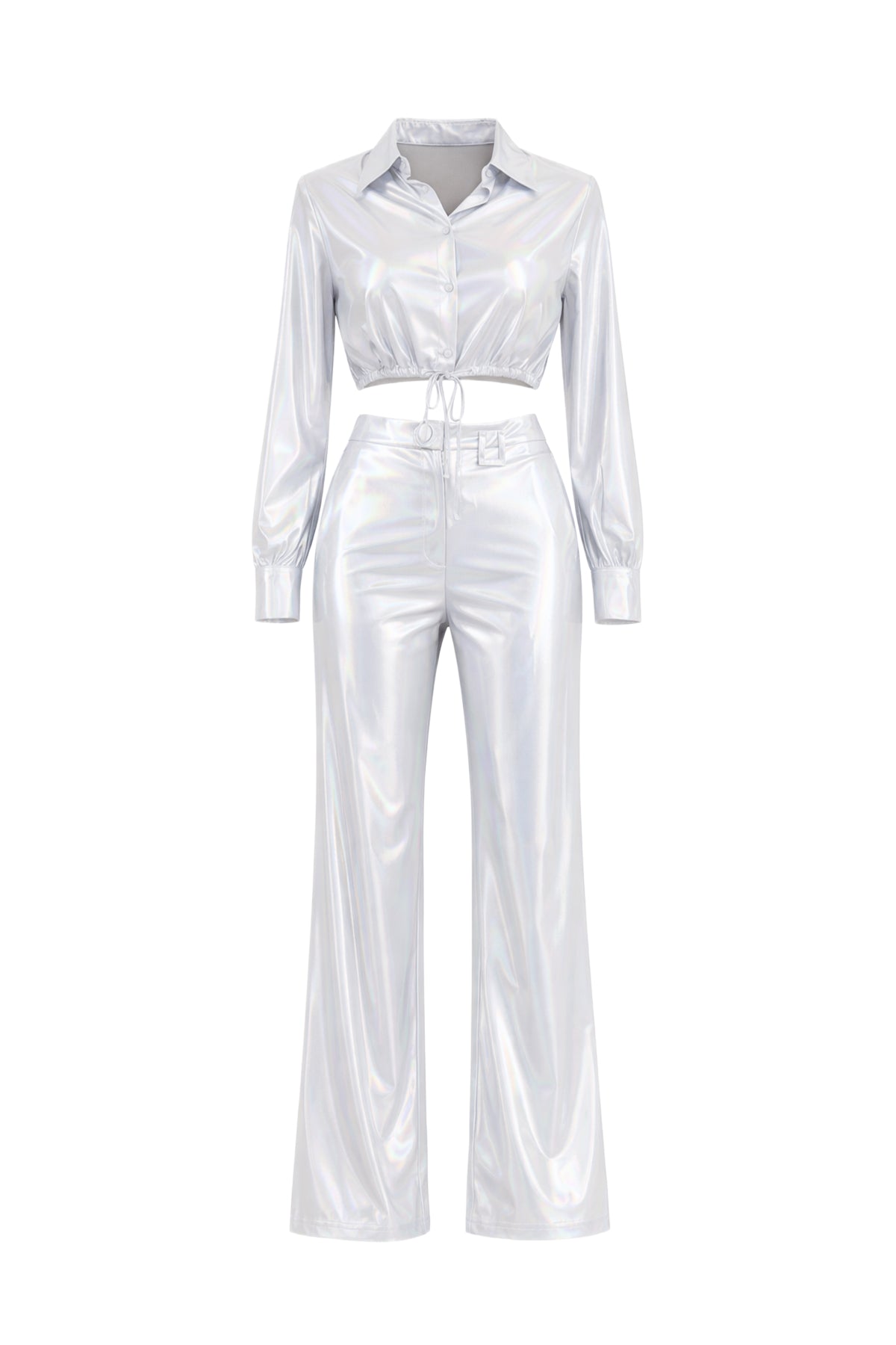 Cropped Dolman Long Sleeve Top and Pants Set