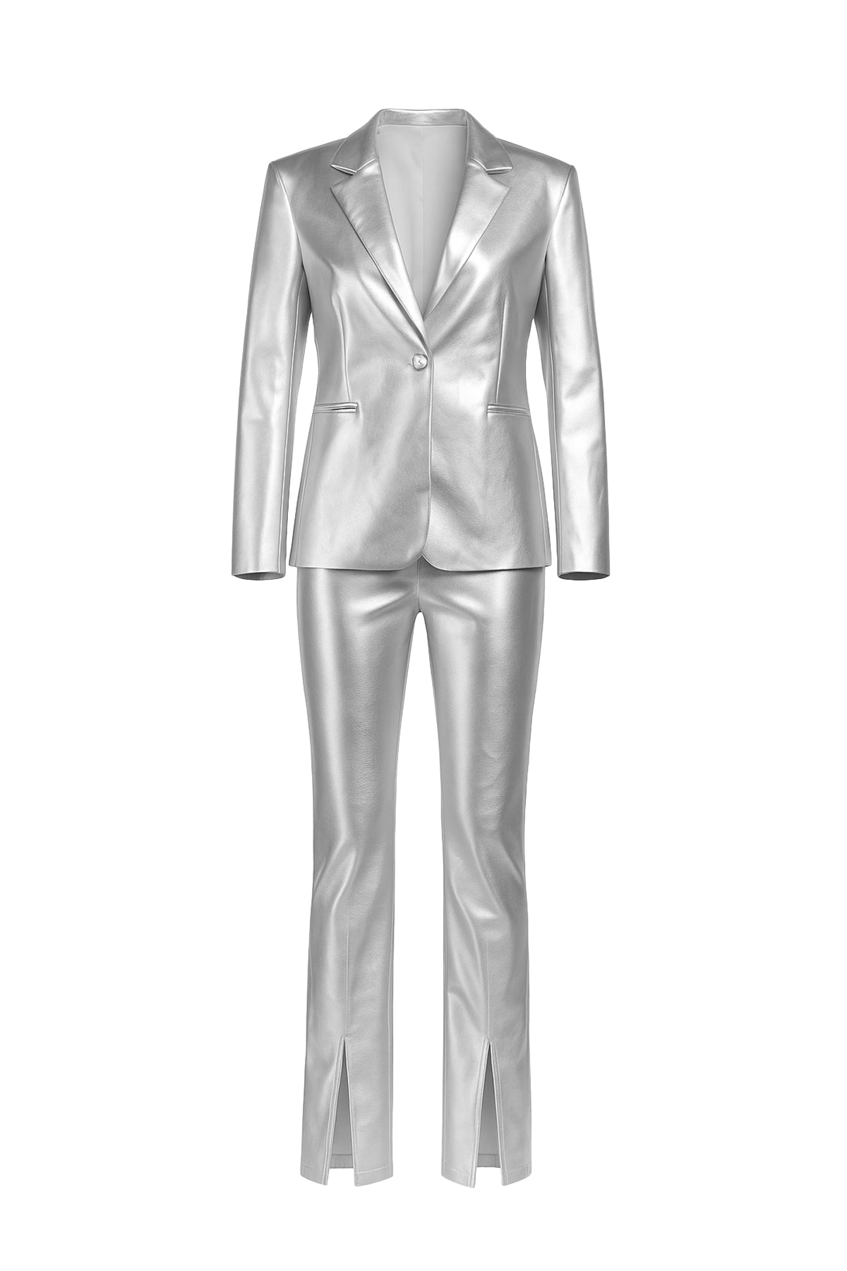 Shirring Jacket & High Waist Pant Set