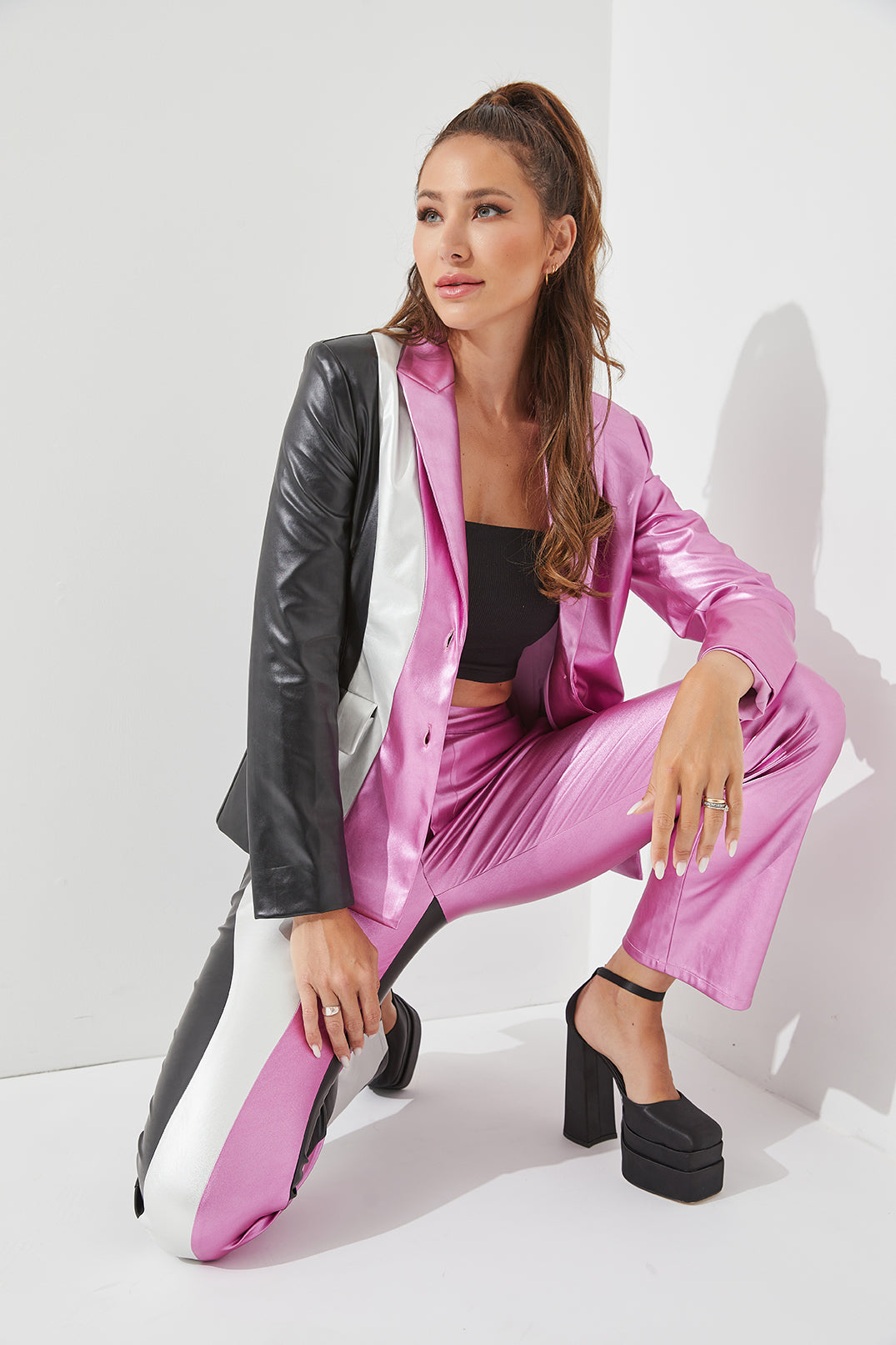 Multi Color Blazer & Pant Set
