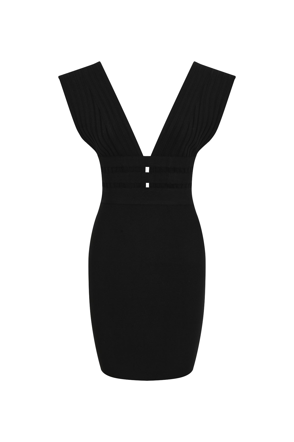 Ready to Impact Bandage Plunge Neck Sleeveless Mini Dress