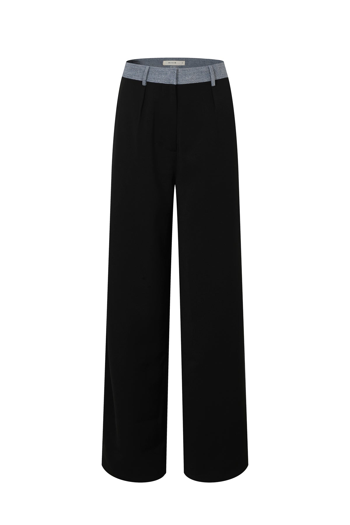 Two Becomes One Contrast Denim Pants