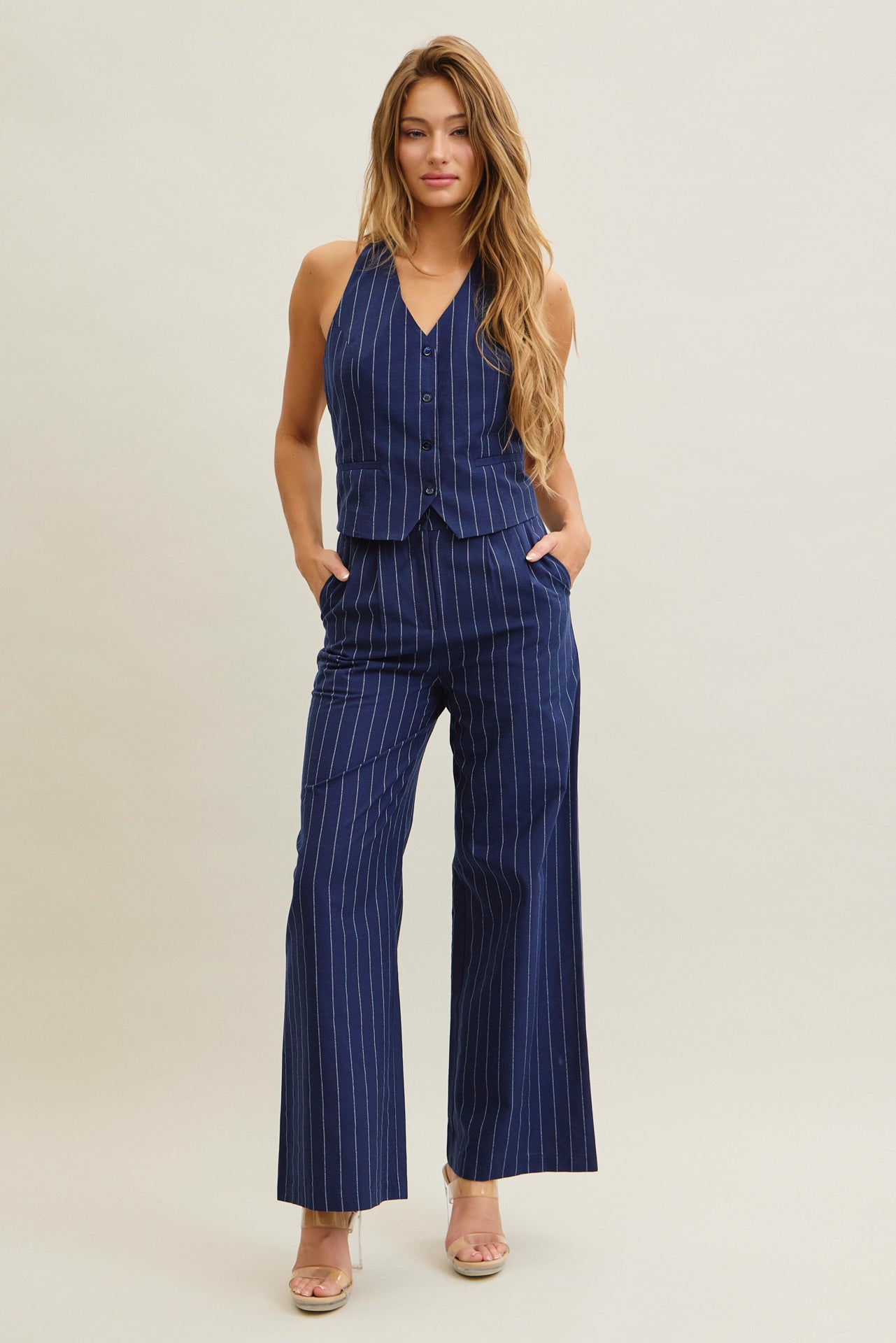 Mirella Vest and Wide Leg Pants Set