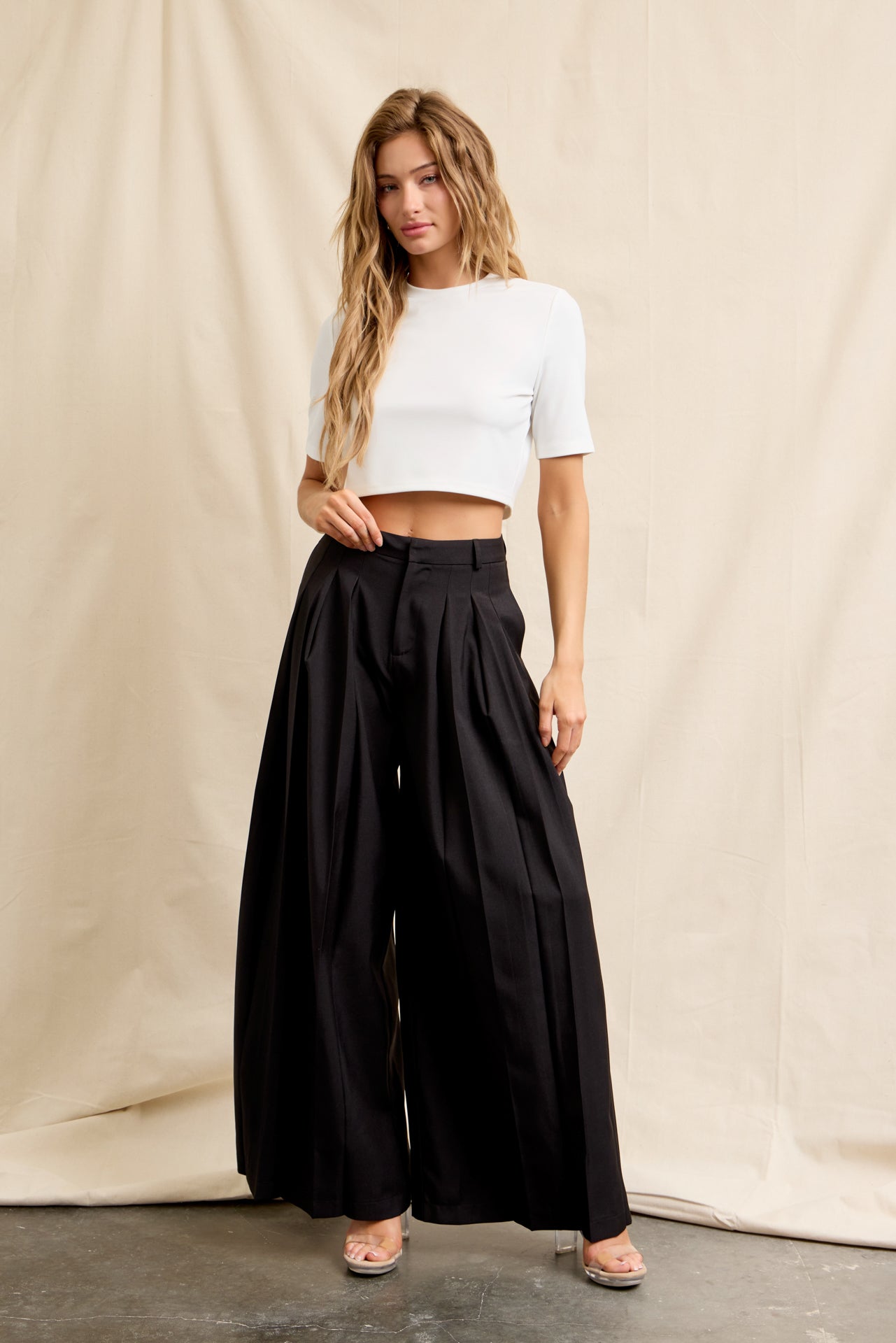 The Woven Pleat Elegant Pants