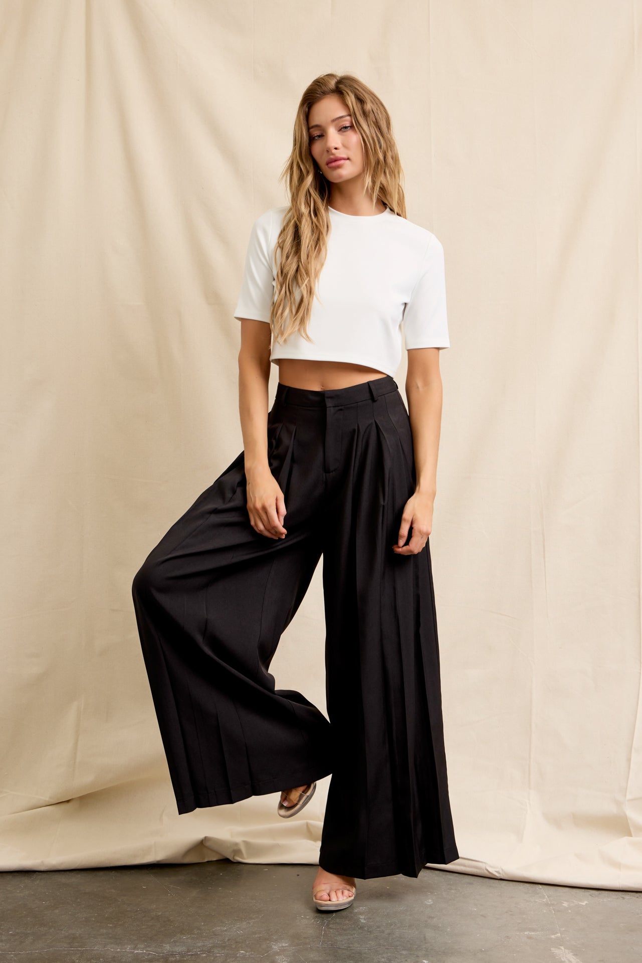 The Woven Pleat Elegant Pants