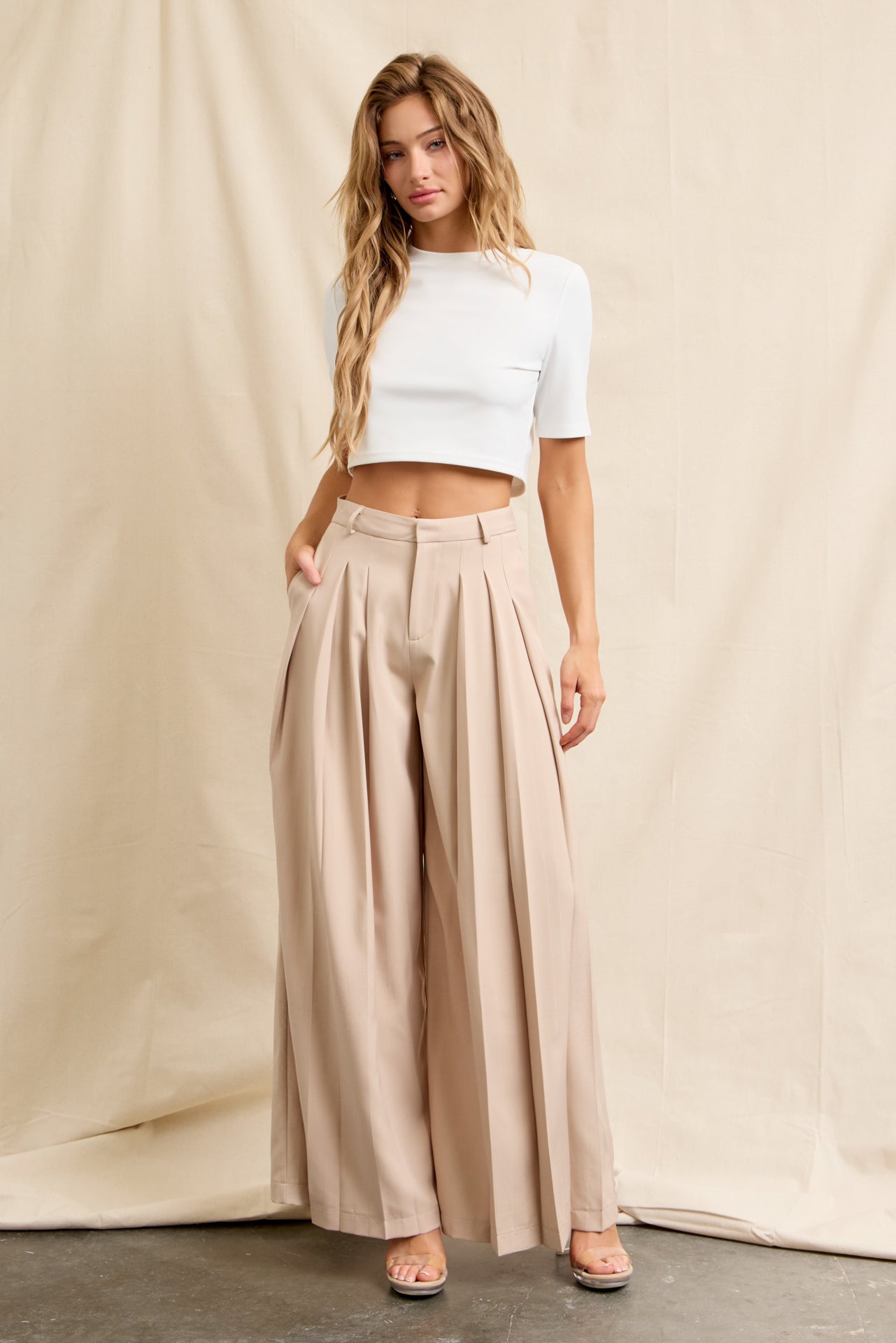 The Woven Pleat Elegant Pants