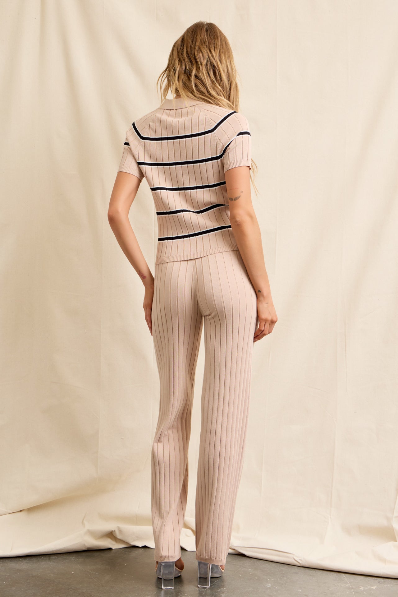 Velora Comfort Stripe Top & Pants Wear
