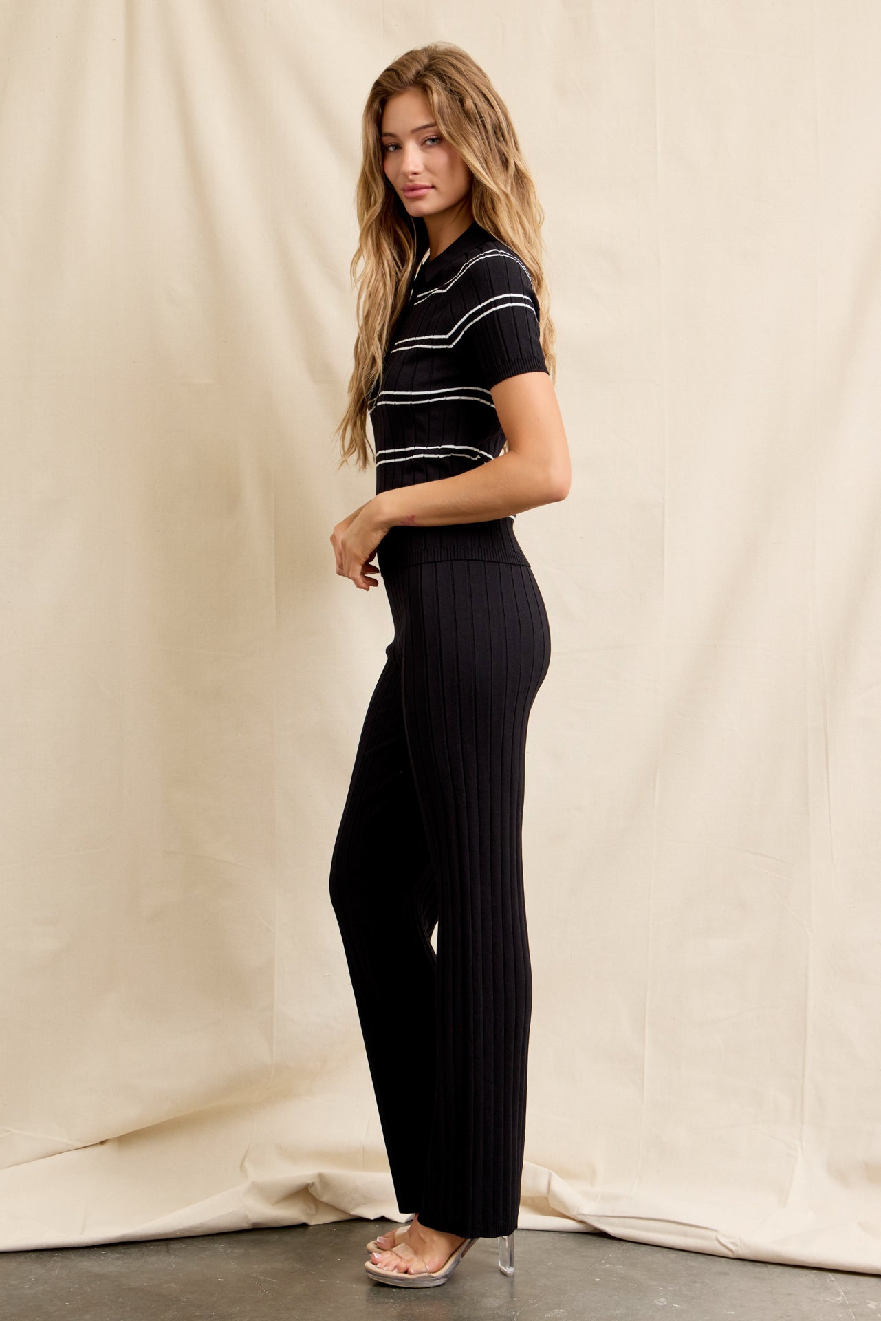 Velora Comfort Stripe Top & Pants Wear