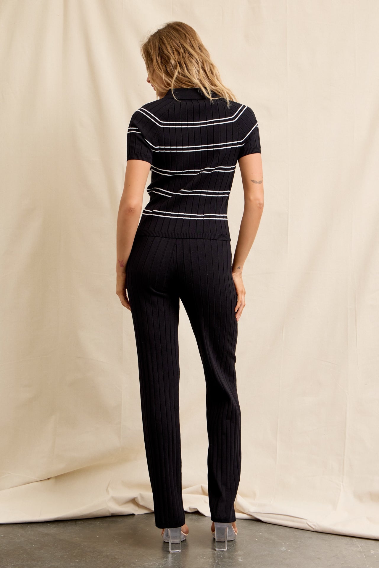 Velora Comfort Stripe Top & Pants Wear