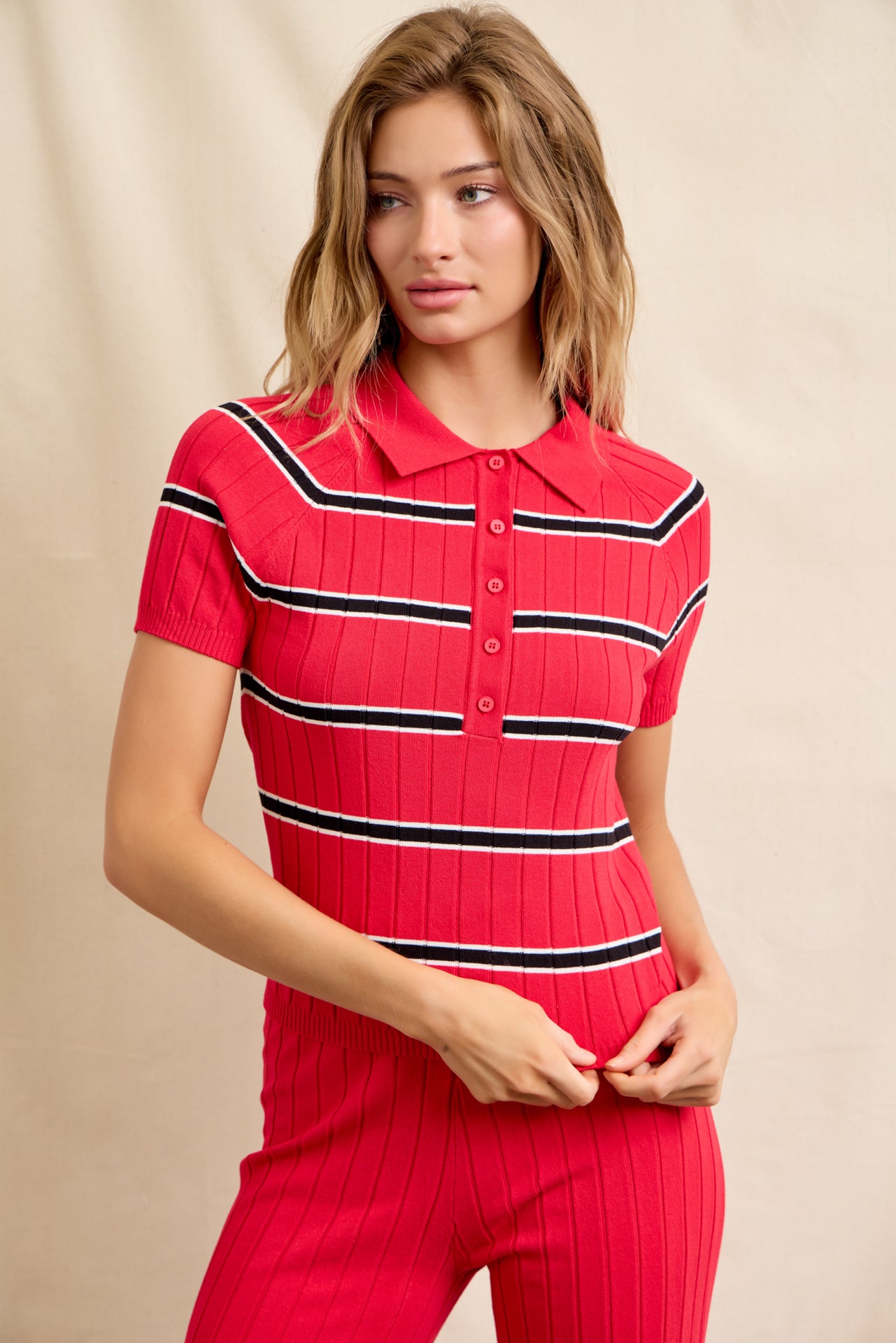 Velora Comfort Stripe Top & Pants Wear