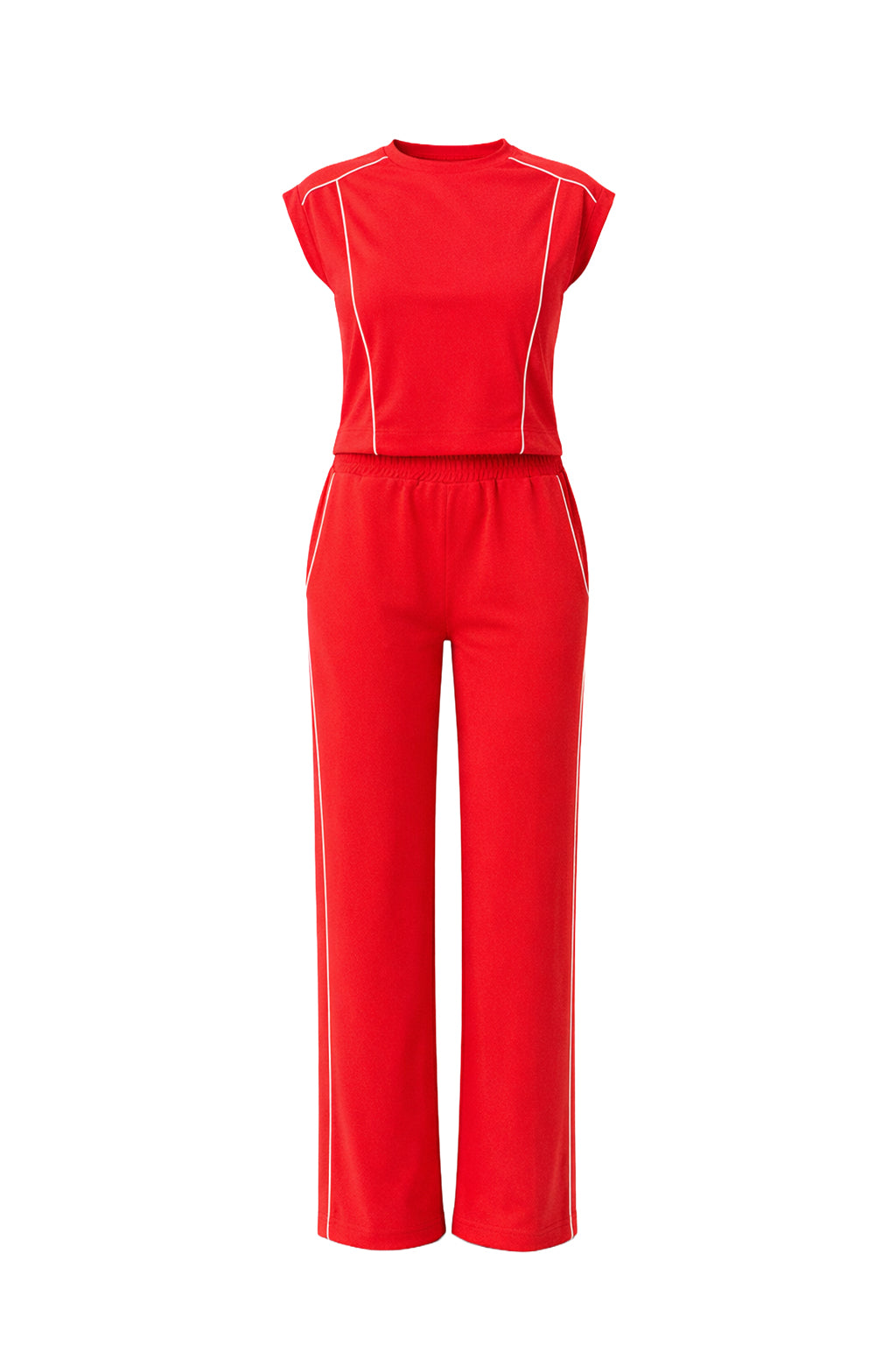 Jovie Piping Detail Top and Pants Sets