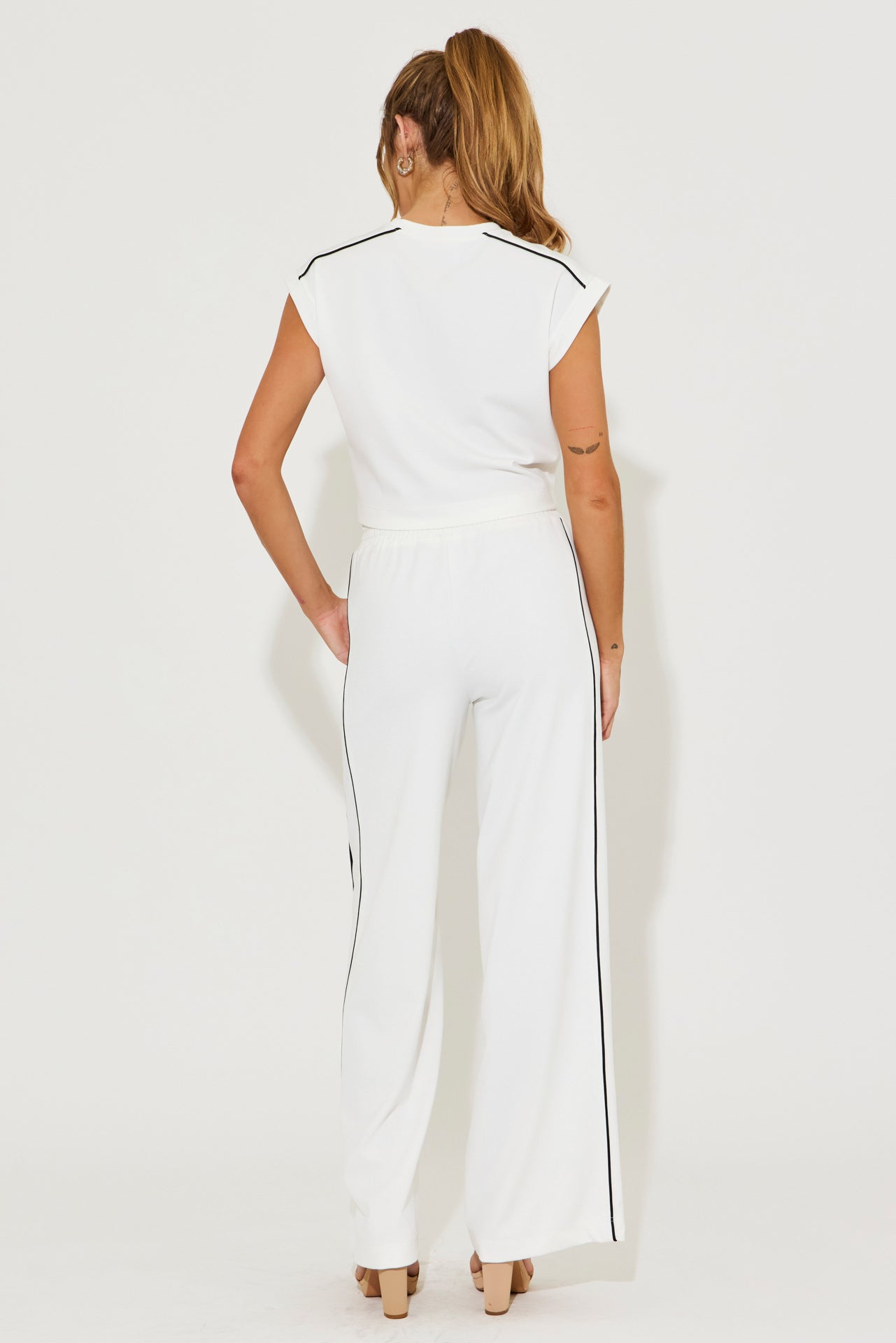 Jovie Piping Detail Top and Pants Sets