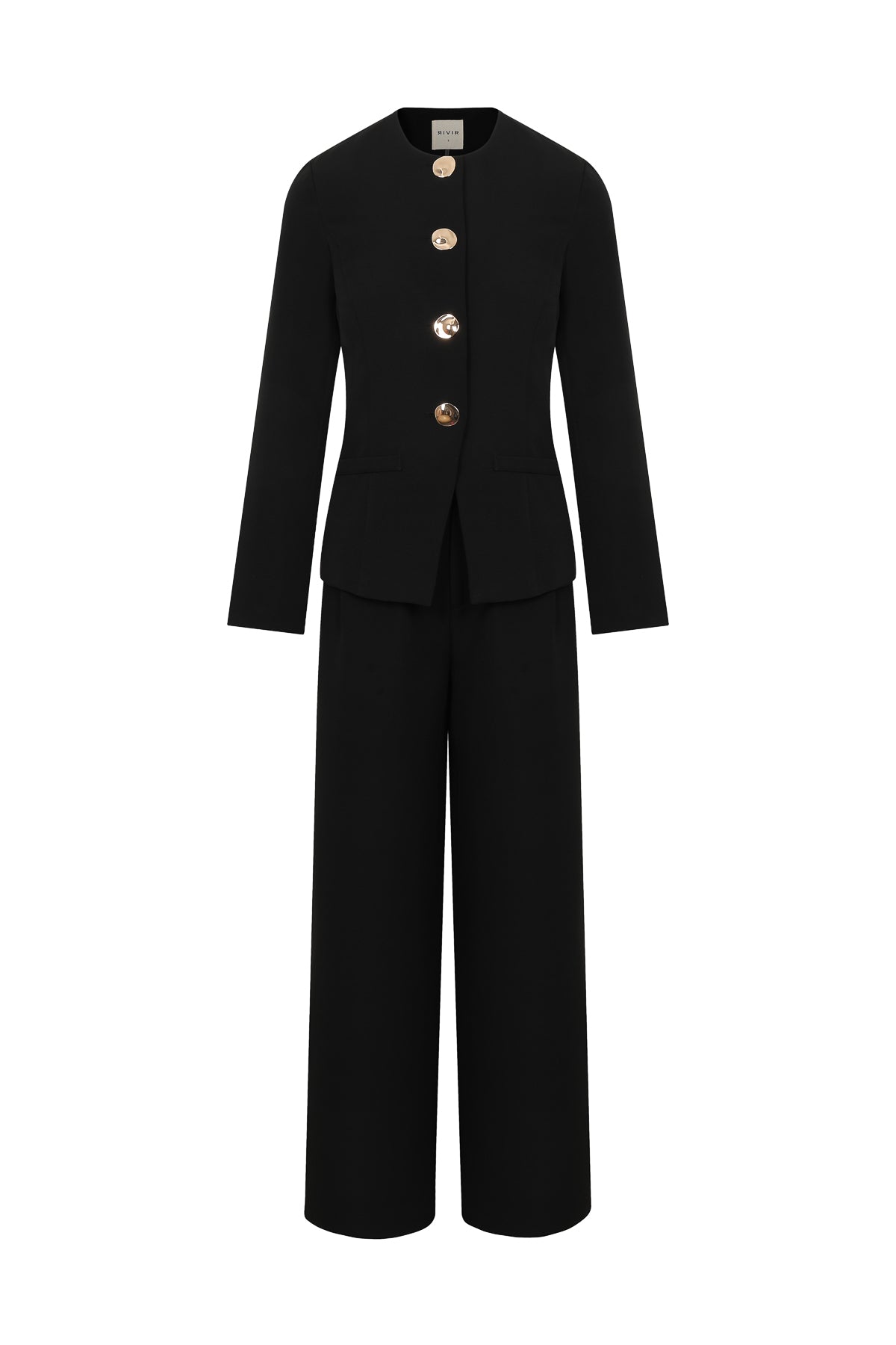 Serenity Structure Woven Long Sleeve Vest & Pants Set