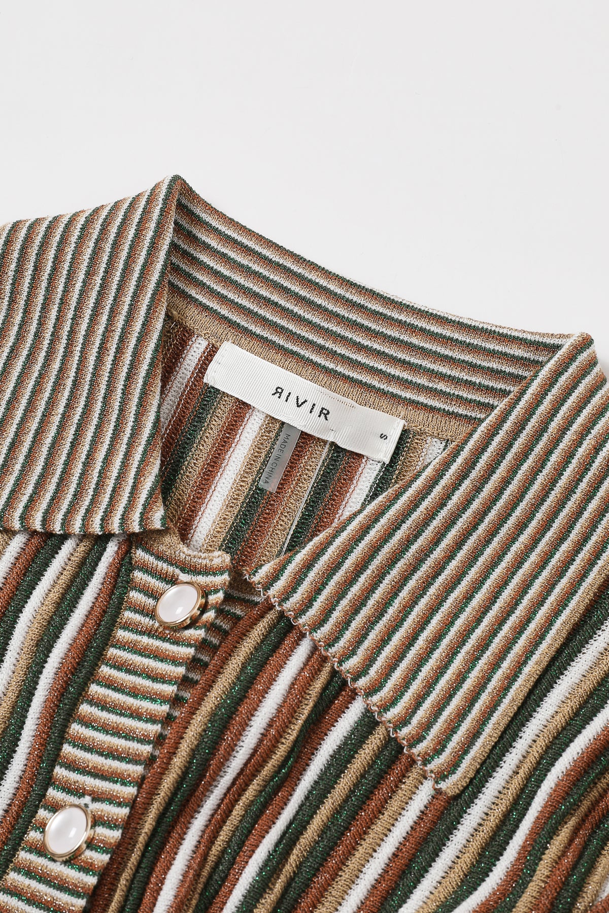 Caprière Long Sleeve Striped Knit Top with Pants Set