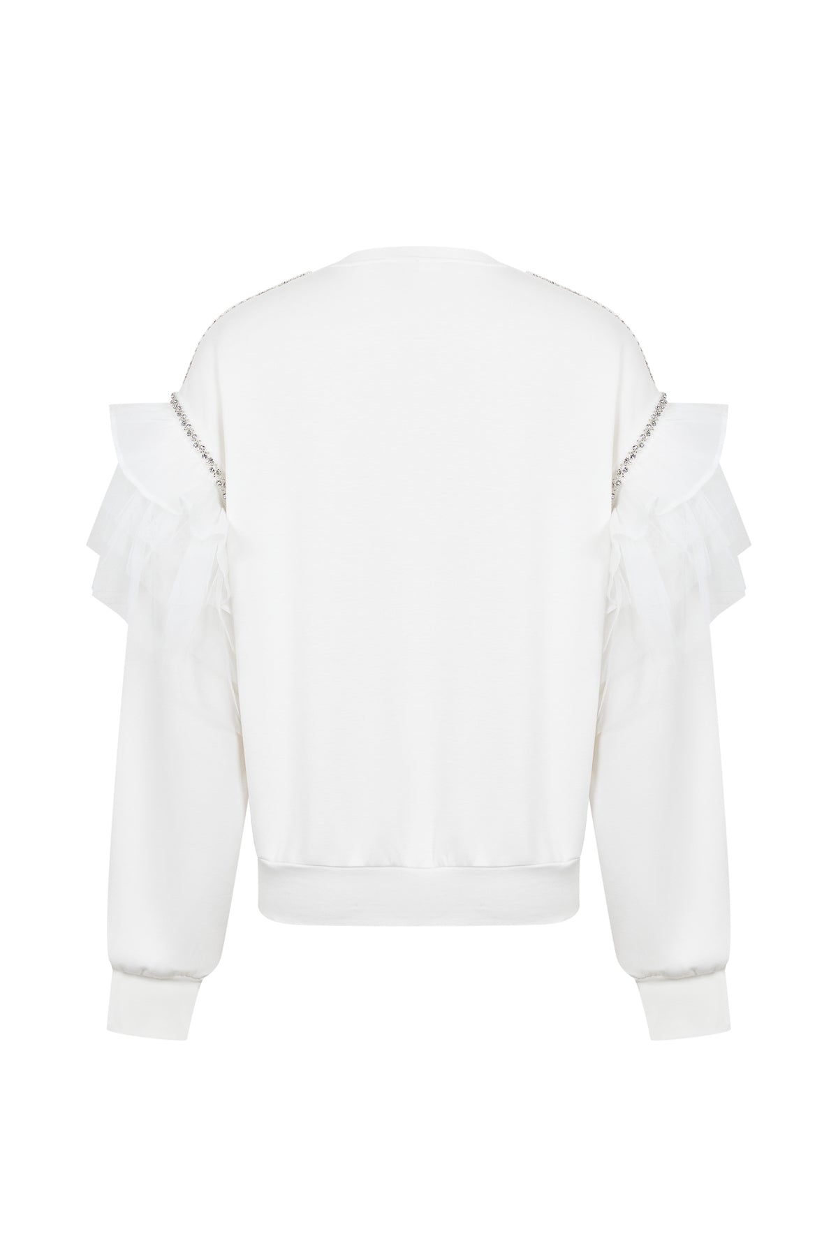 Layered Luxe Embellished Sweatshirt