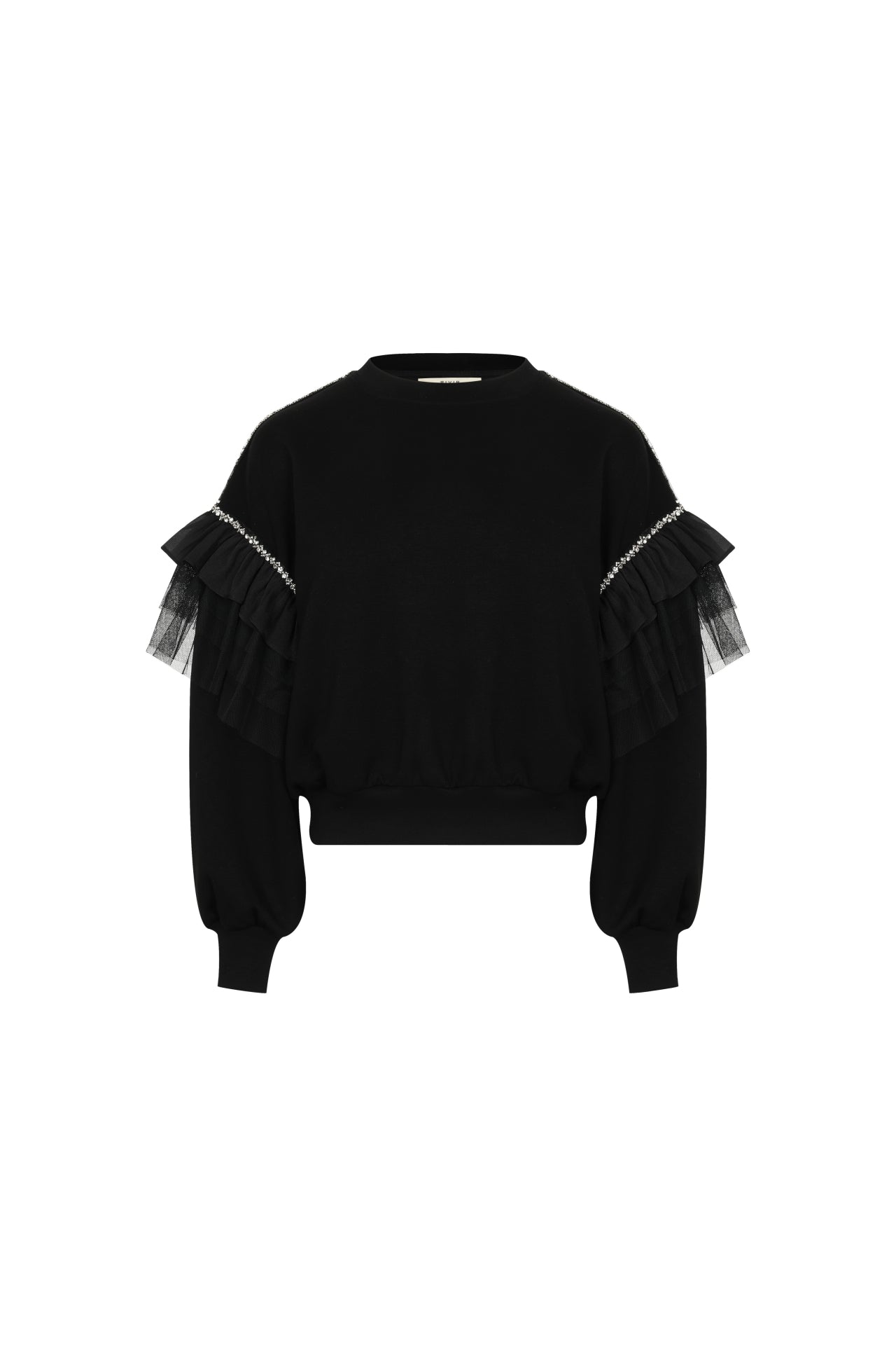 Layered Luxe Embellished Sweatshirt