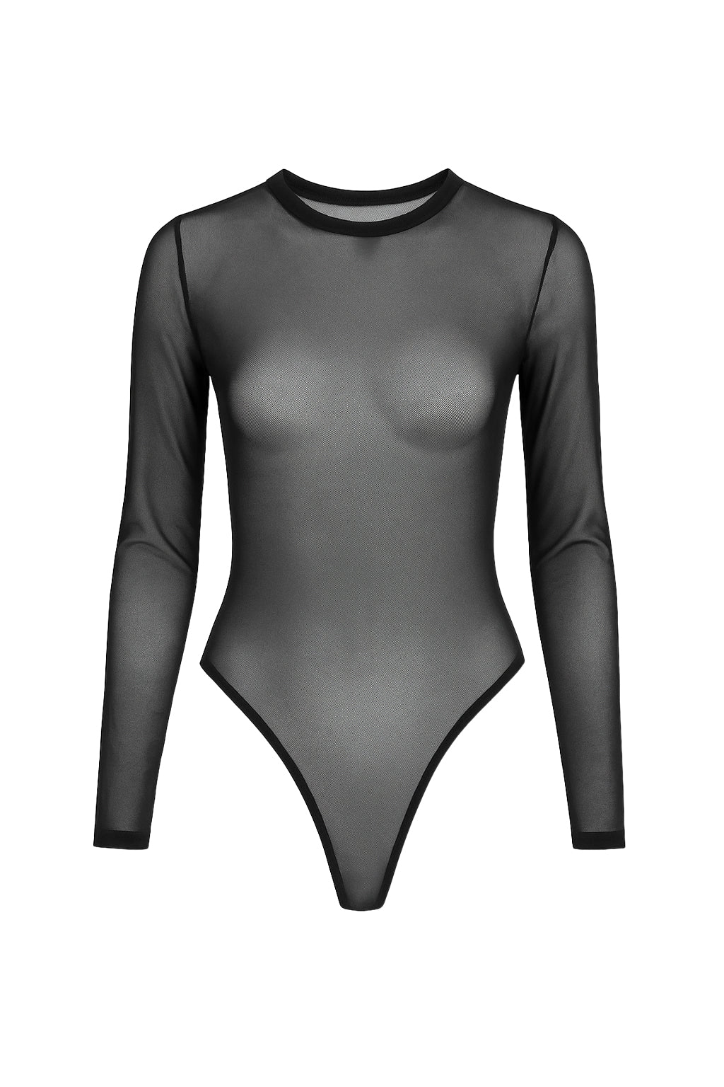 Sheer Mesh Bodysuit and Pu Color Block Flare Pants